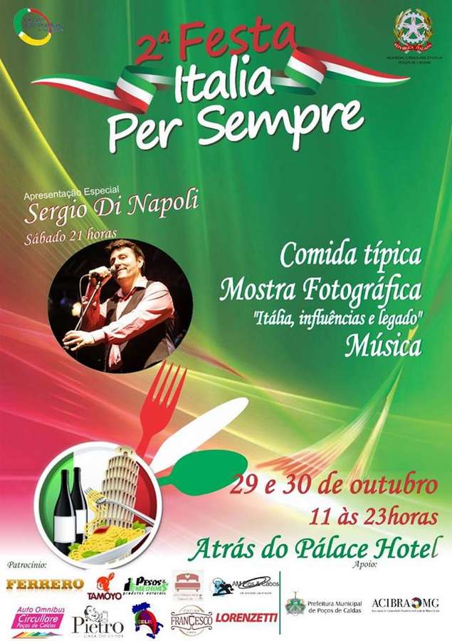 Cartaz da festa italiana 2016 - Programma della festa italiana 2016